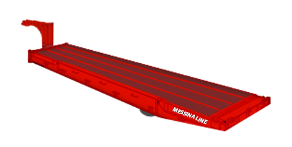 Vector drawing of Messina Line Roll Trailers container